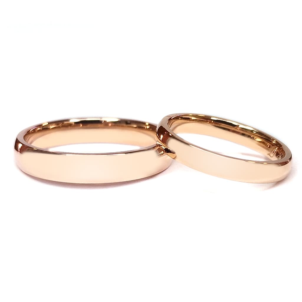 Брачни халки изработени от розово злато 14 карата